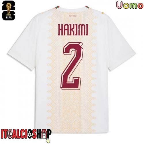Marocco Achraf Hakimi #2 Seconda Maglia Mondiali 2026 Manica Corta